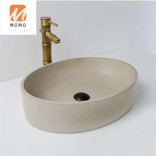 Colourful Sanitary Wares Oval Concrete Basin
