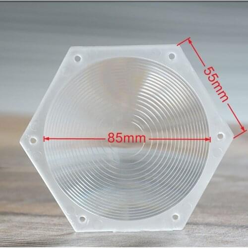 Fresnel Lens Hexagon Round Glass Spotlight Diameter 85mm for Stage Lamp Magnifier Threaded Lenses