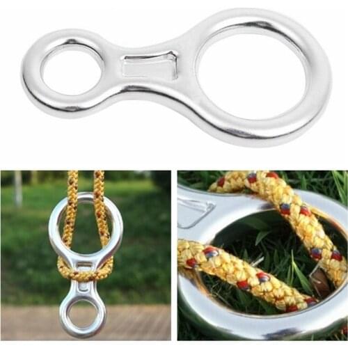 35KN 8 Shape Descender Outdoor Rock Climbing Carabiners Abseiling Downhill Safety Ring For Rock Climbing Equipment