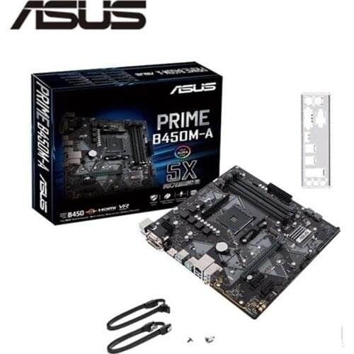 NEW For ASUS PRIME B450M-A Motherboard Socket LGA AM4 DDR4 M.2 nvme ssd For AMD B450 Original Desktop Mainboard