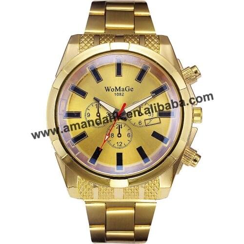 New WoMaGe 1082 Fashion Watches Big Case Sports Watch Mens Business Militaty Alloy Casual Wristwatches