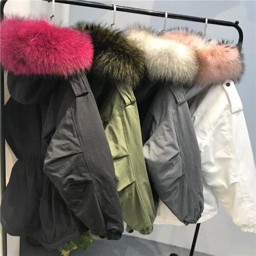 2019 winter new fashion womens hooded down jacket female Maternity coat warm down coat outerwear good quality Real Raccoon Fur