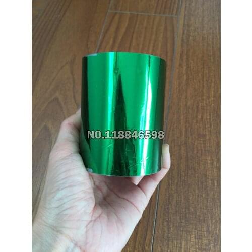 One Side Green Color Foil Hot Stamping On Paper 8cm x 120m/Lot DIY Package Box/Plastic Material with Shipping Cost