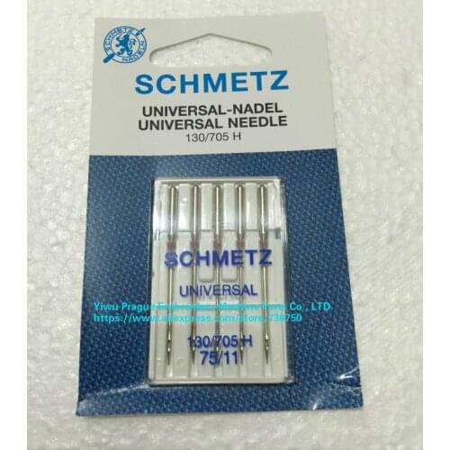 Genuine Schmetz Universal Needle 130/705H for Household Sewing machines HAX1 Nm: 75 Size:11 offered by Yiwu Prague store 736750