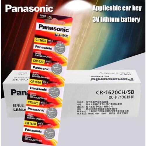 Panasonic Original Product 100Pcs/Lot cr1620 Button Cell Batteries For Watch 3V Li-ion Battery CR 1620 Remote Control Calculator