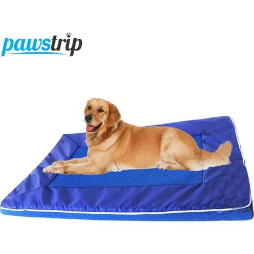 Pawstrip 3 Size Summer Dog Bed Oxford Nylon Cooling Cat Beds Breathable Detachable Wash Large Dog Cushion Mat