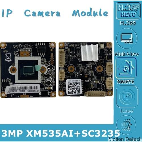 XM530+F37 IP Camera Module Board 2MP H.265 1080P 1920*1080 MIC Audio Interface ONVIF CMS XMEYE Surveillance with Radiator