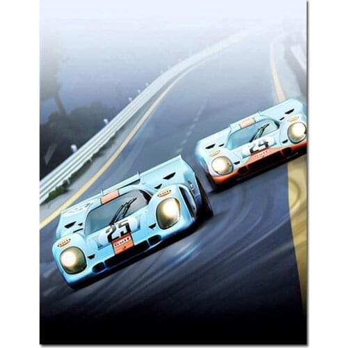 24 hOURS OF LE MANS Racing Car Poster Canvas Painting Poster Print Wall Art Picture For Living Room Home Decor Frameless