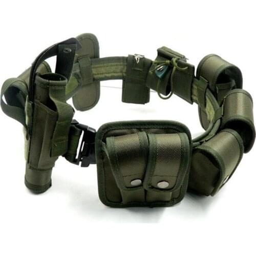 Tactical 10pcs Multifunctional Security Belts Military Training Utility Kit Duty Belt Belt Polices Gun Holster Mag Pouches
