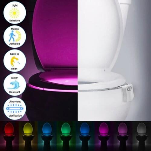 Christmas Led Toilet Light Kids Nightlight With Body Activated Pir Motion Sensor 8 / 16 Colors Automatic Bathroom Toilet Lamp