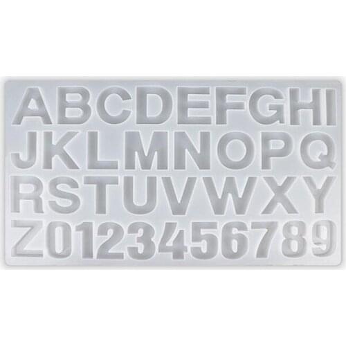 3D Alphabet Silicone Mold Crystal Mold Clear 26 Letters & Number UV Resin Epoxy Resin Craft Supplies Epoxy Resin Soft Mold