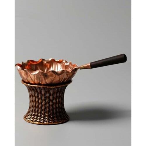 Handmade Creative Red Copper Lotus Leaf Tea Strainer Tea Making Partition Kung Fu Tea Set Tea Accessories metal mesh tea
