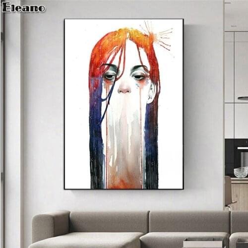 Wall Graffiti Art Woman Canvas Painting Color Figure Posters Custom Print Abstract Art Nordic Modern Art WALL HOME DECOR Picture