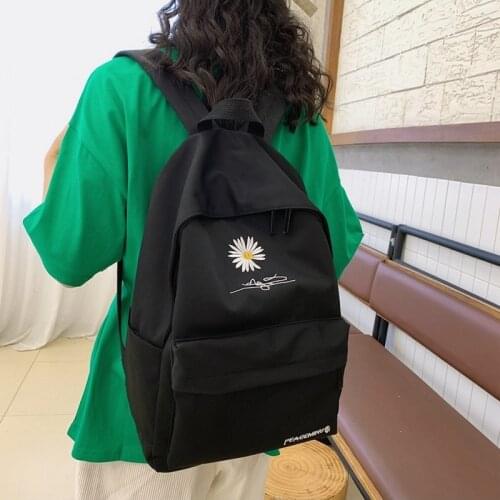 Middle High Bags for School Teenage Girl Backpack Women Multifunctional Pocket Nylon Schoolbag Female Cute Fashion Daisy