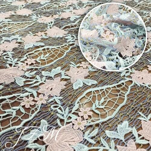 Wedding decoration African lace fabric for wedding dress 2016 french net lace fabric with seqiuns Elastic Lace ZL211