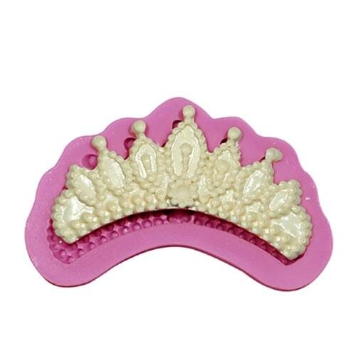 Wedding Cake Majestic Tiara Crown Shape Fondant Silicone Molds for Cake Decorating Chocolate Candy Clay Resin