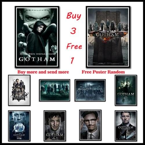 Vintage Poster classic movie Gotham poster Retro kraft paper posters decorative art painting Frameless