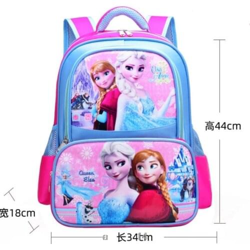Disney Large Capacity Kids Frozen Cartoon backpack Childrens school Bagpack SpiderMan Princess Schoolbag for girls
