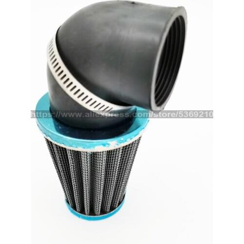 Air Filter 50-125cc 2 Stroke 90 Degree Bend Elbow 35 38 42 45 48-50mm zero resistance filter For Motorcycle ATV Pocket Bike Moto