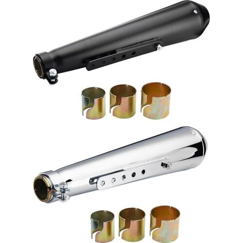 Motorcycle Exhaust Extension Pipe with 3 Reducing Sleeve for Cafe Racer