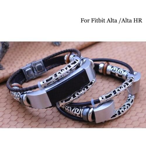 High Quality Retro fashion Leather Replacement Leather Wristband Band Strap Bracelet For Fitbit Alta/Fitbit Alta HR Watchbands