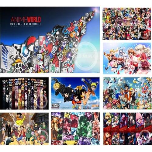 Japanese Anime World Character Pictures Canvas Painting Poster And Prints Kids Room Wall Decor Home Art Aesthetic Decoration Mur