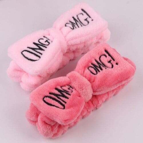 2021 Women Makeup Coral Fleece Headband Wash Face Soft Hair Holder Elastic Top Knot Hairbands women Headwear Hair Accessories