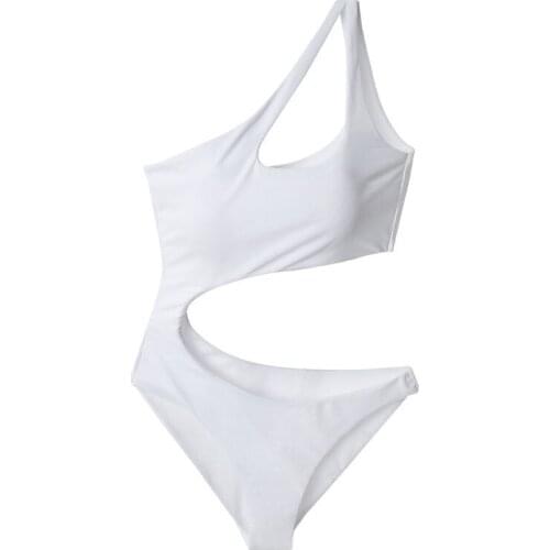 2021 New Sexy Female Swimsuit Vintage Solid One Piece Push Up Swimwear High Waist Women Beach Bathing Suit Summer Beachwear