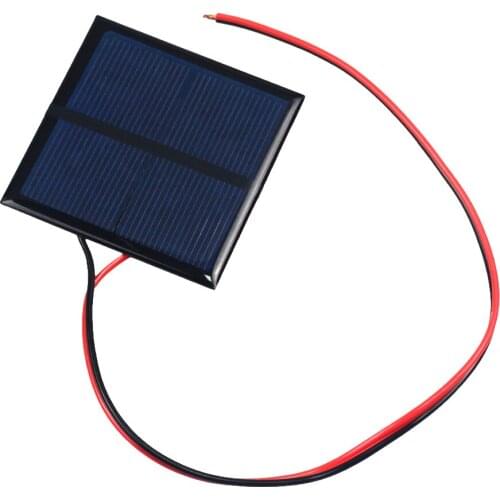 1PCS 1V 500mA Solar Panel With 30CM Wire Mini Solar System DIY For Battery Cell Phone Charger