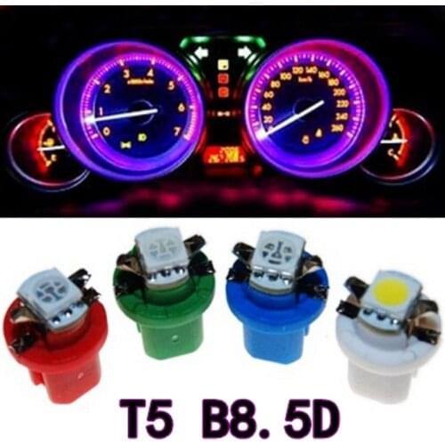 10Pcs B8.5D 509T B8.5 5050 Led 1 SMD T5 Lamp Car Gauge Speedo Dash Bulb Dashboard instrument Light Wedge Interior Lamp 10X