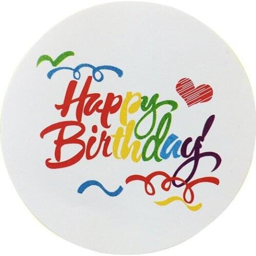 100PCS New Vintage Rainbow Happy Birthday series round design Kraft seal sticker DIY note gift Labels