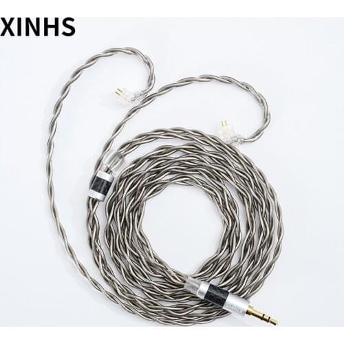 4 Core Copper Silver Plated Headphone Cable 2.5mm 3.5mm 4.4mm To MMCX 0.78mm 2Pin QDC TFZ HIFI Replacement Earphone Cable