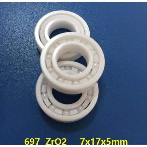5pcs/10pcs 697 ZrO2 full Ceramic bearing 7x17x5 mm Zirconia ceramic deep groove ball bearing 7*17*5mm for fishing reel