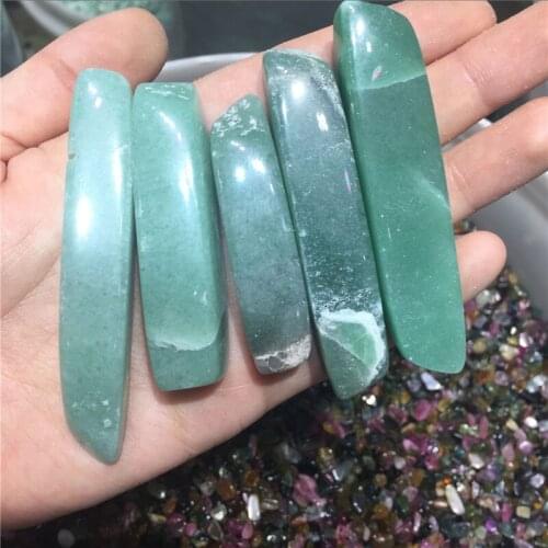5pcs Heart chakra energy stone natural green aventurine slice reiki healing meditation crystals polished gemstone