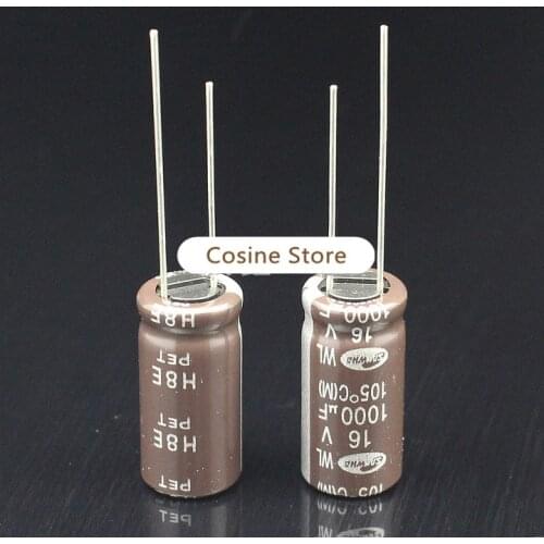 50pieces/lot SAMWHA 16v1000uf 16v WL Series 10X20mm High Frequency Low Resistance Electrolytic Capacitor