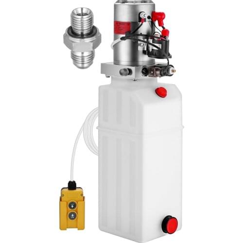 8L Portable Electric Hydraulic Pump Car Lift Jack Dump Trailer Power Unit For Truck Tail Gate Lift RV Leveling Hydraulic Tool