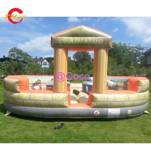 Free shipping to door! new design Factory inflatable gladiator Jousting Games, gladiator duel for adults with Sticks and helmets