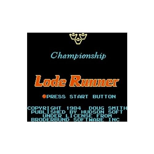Big Sale Championship Lode Runner Region Free 8 Bit Game Card For 72 Pin Video Game Player