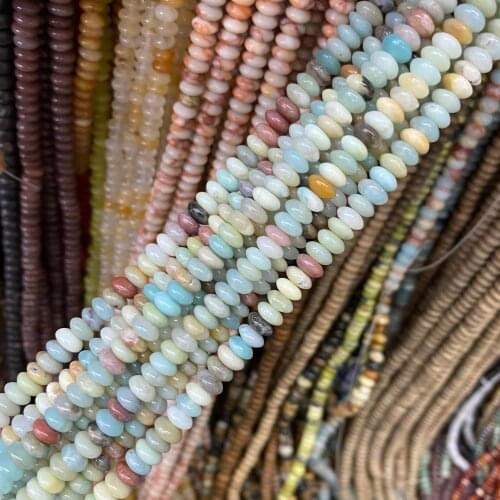 6x3mm 38cm/strand Natural Stone Beads Spacer Bead Loose Bead DIsc Heishi Bead Jewelry Making Bracelets Necklace