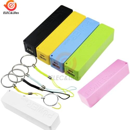 USB Mobile Power Bank Case DIY Kit 18650 Lithium Battery Charger Box Portable Storage Case Black/Yellow/Blue/Green/Pink/White