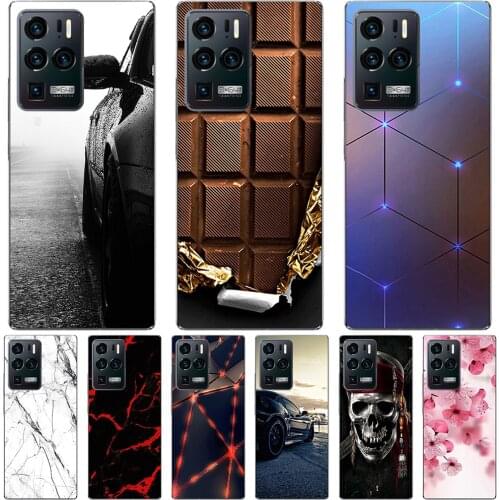 Phone Bags & Case For ZTE Axon 30 Pro Ultra 2021 Cover Soft Silicone Fashion Marble Inkjet Painted Shell Capa
