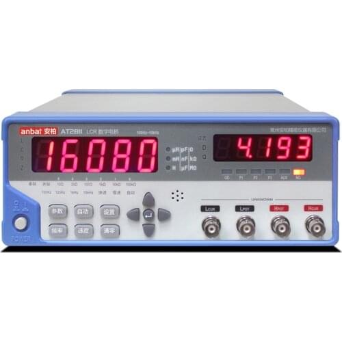 AT2811 Digital LCR Meter Electric Bridge Tester Signal Level (0.1V~1.00V) Precision (0.25%) Frequency (100Hz~10kHz)