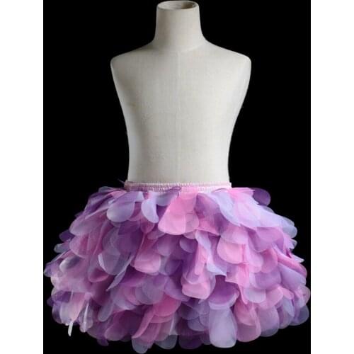 2018 Children Short Tulle Petticoat Mosaic Skirt Crinoline Wedding Bridal Petticoat Dress Cupcake Dress Underskirt Tutu