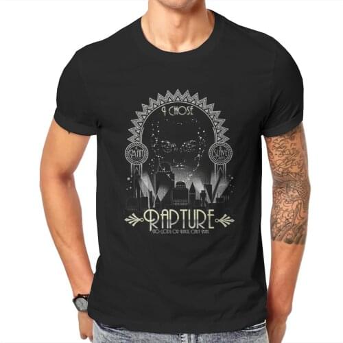 BioShock Jack EVE ADAM 2K Games TShirt for Men I Chose Rapture Basic Casual Tee T Shirt Novelty New Design Fluffy