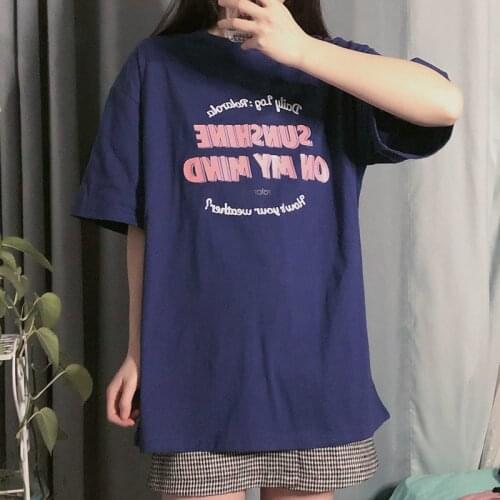 Vintage Oversized Aesthetic Short Sleeve Cotton T-Shirts Summer Clothes For Women Harajuku Tshirt Female Tops Graphic T Shirts