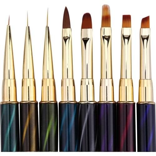 Gel Nail Brush Acrylic Nail Art Application Brushes Painting Sculpture Pull Line Pinceau Nail Art