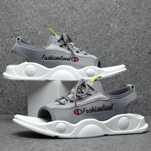 Summer Beach Sandals Man Flat Comfy Outdoor Slippers Swimming Beach Shoes Sneakers Footwear Fashion Mesh Mens Walking Shoes