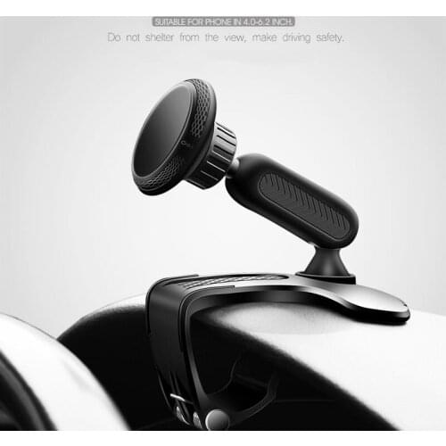 Car dashboard Phone Holder Magnetically Mounted Mobile Support HUD View 360° Rotatable Bracket Cellphone Visor Stand Gadgets