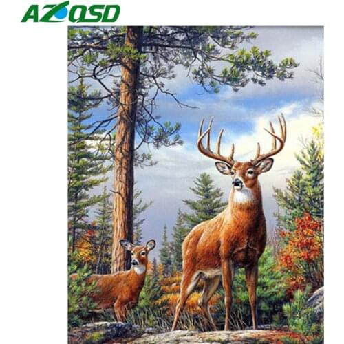 AZQSD Picture Oil Painting By Numbers Animal Paint By Number Wall Art Unique Gift For Family Acrylic Painting Canvas Art