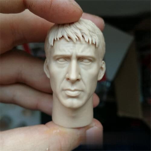 Unpainted 1/6 Scale Nicolas Cage Head Sculpt Model For Action Figure Doll Soldier Accessories Painting Exercise No.219